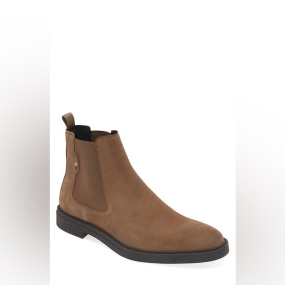 Boss Hugo Boss Men's Calev Pull On Chelsea Boots In Medium Beige Sz 45/US 12 - Picture 2 of 9